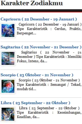 KarakterZodiak android App screenshot 4